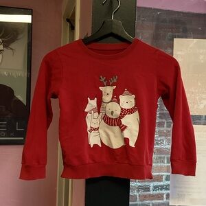 Red Kids Shirt with Animal Print
